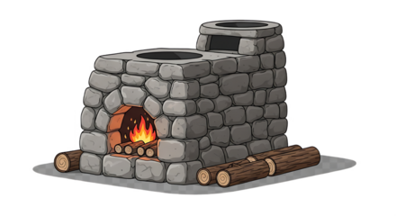A cooking stove in the Stone Age
