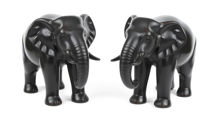 two elephants isolated on white  19th Century Pair of Ebony Elephants | Jake Wright Antiques