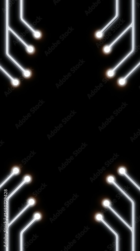 Poster abstract geometric patterns with intersecting white lines on solid black background for visual effec