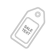 Simple line drawing of a sale tag with the word "SALE" displayed.