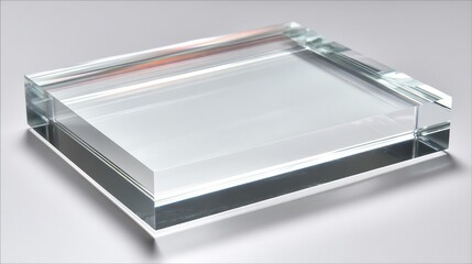 Clear Glass Block Display Stand with Studio Shot.