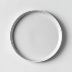 Minimalist White Plate on White Background