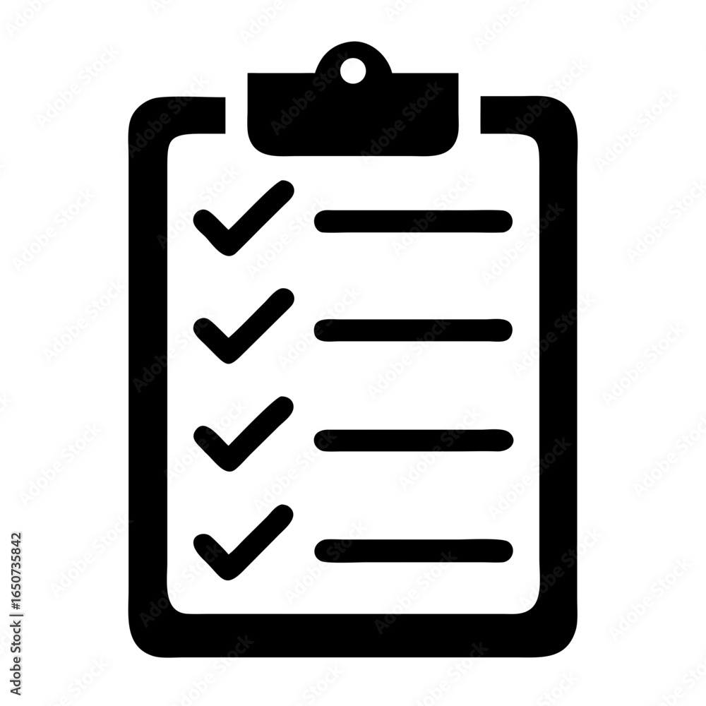 Poster checklist clipboard task management to do list project planning and organization icon vector