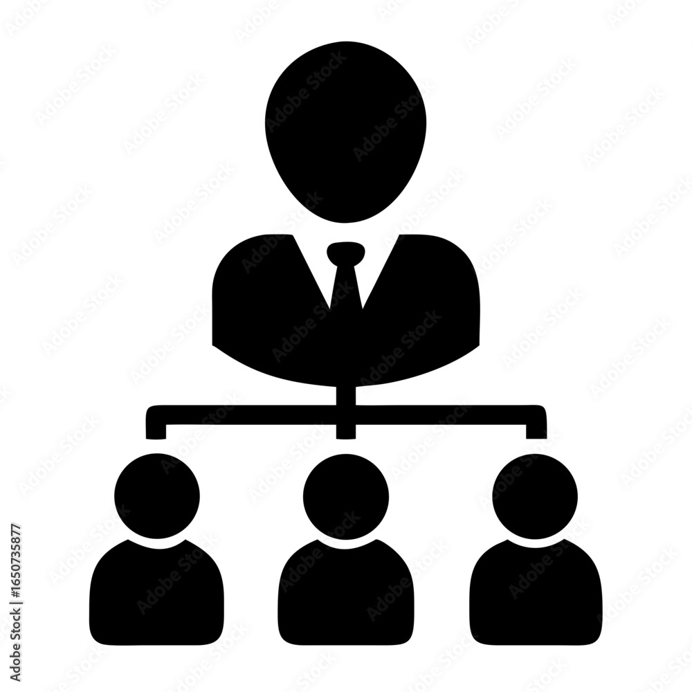Aufkleber organization chart diagram hierarchy structure business management team leader infographic icon vect