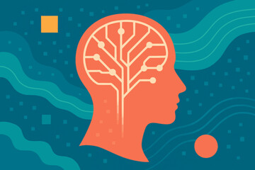 Futuristic Abstract Digital Wellness Vector Background