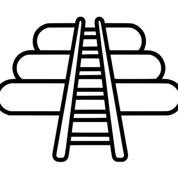 recommend clip art: Ladder Climbing Steps Outline Icon Isolated
                    