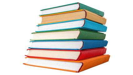 Towering stack of knowledge colorful books reaching for the sky beckoning stories on a stark black