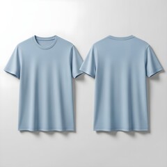 Naklejka premium Blank blue t-shirts mockup for design or branding, perfect for fashion and apparel projects