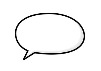 Hand drawn oval speech bubble with tail