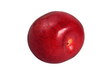 Cherry without a twig on an isolated white background