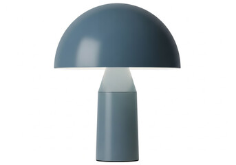 Modern mushroom shaped table lamp with blue grey finish
