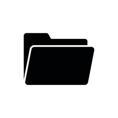 Black document folder icon with rounded edges on a white background
