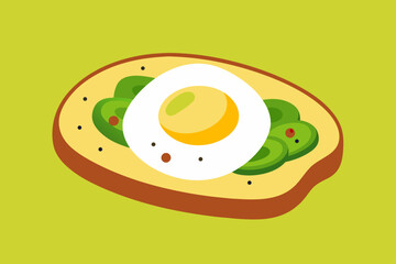 Avocado Toast Topped with Poached Egg and Chili Flakes