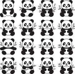 Panda Bundle Vector – Cute and Wild Panda Silhouette Collection

Panda Head and Full Body Vector Bundle – Cartoon and Wildlife Design

Panda Silhouette Bundle – Animal Clipart Set for Logo, Art, and D