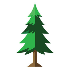 Green Forest Tree Symbol for Logos and Branding
