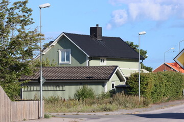 Sweden. Streets and houses in the city of Västervik in Sweden. Kalmar County.  © Andrii