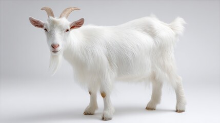Obraz premium White goat, studio shot