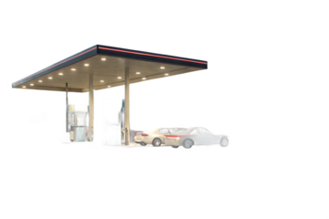 Gas Station on AI generated by PNG