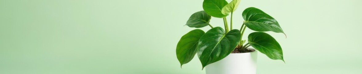 Alocasia Amazonica in a sleek white pot, lush green foliage , horticulture, indoor plant, plant