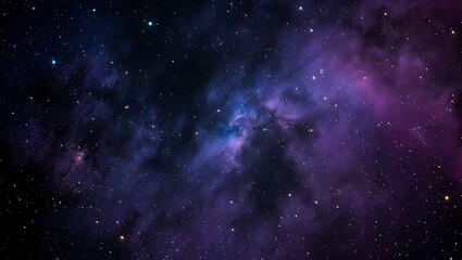 Naklejka premium Purple and Blue Nebula Space Stars Universe Cosmic Background Stock Photo