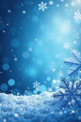 Abstract blue snowflake design on a Christmas background , contemporary, blue, winter background
