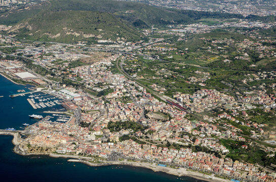 Aerial of Pozzuoli, Naples