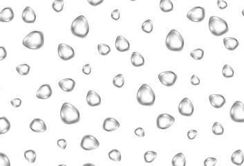 Realistic water drops. PNG drops, condensation on the window, transparent water drop. Abstract water drops, bubbles on transparent background, digital liquid design