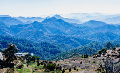 Naklejka premium Himalayan Landscapes in Ranikhet and Almora in Kumaon region of Uttarakhand, India