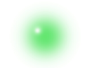 Soft glowing green light blur with radiant aura on white background. Abstract neon energy glow effect for design, wallpaper, or digital art. Vibrant mystical luminous gradient texture.