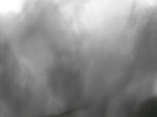 Dark smoky cloud texture in black and white with soft misty background effect. Abstract foggy vapor haze for design, wallpaper, and digital art. Dramatic moody atmosphere texture.