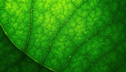 Fototapeta premium Intricate, veined, abstract green leaf texture , leaf, green leaf background, organic