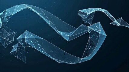 Digital Exchange with Intertwined Arrows, Recycle Vector - Powered by Adobe