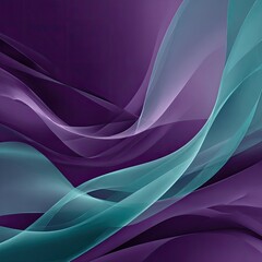 Abstract flowing lines of teal and purple