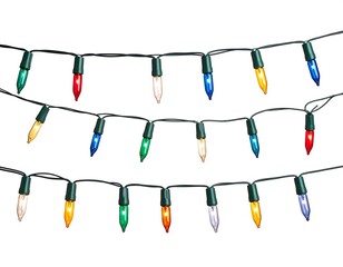 Colorful Christmas lights string.