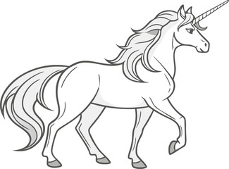 unicorn on white background vector
