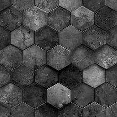 Dark gray hexagon tile pattern