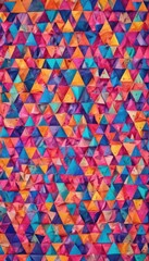 Fototapeta premium Abstract geometric background of tiny, multicolored triangles forming a complex pattern , background, pointed, vibrant