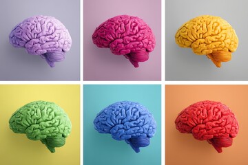 colorful neurodiversity brain concept