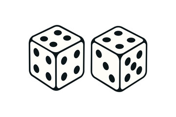 two white dice