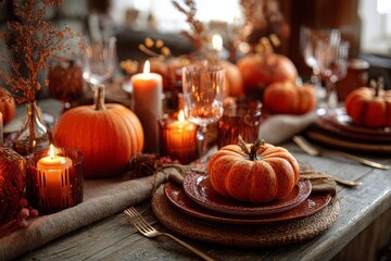 Festive Thanksgiving table decor