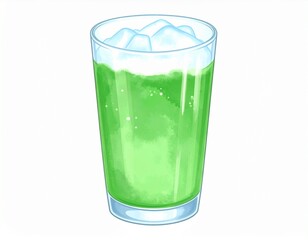 クリームソーダ　イラスト　