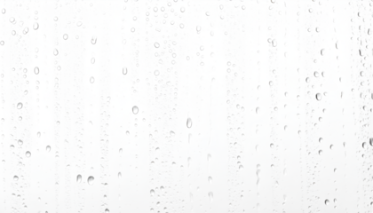 Transparent Raindrop Serenity: The serene elegance of translucent raindrops cascade gently across a glass surface. Capturing the pure and delicate beauty of a rainy day in a close-up photograph.