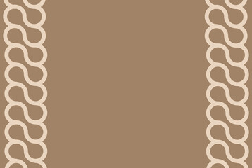 Beige background with fluffy abstract frame, with blank central area, for design projects	