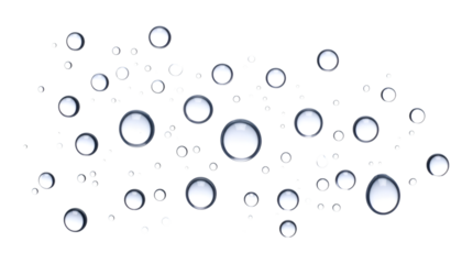 Subtle Bubbles: A close-up captures transparent water bubbles, floating in a delicate display of nature's design.