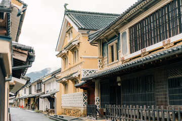 Street of preserved traditional Japanese buildings, Uchiko Yokaichi Gokoku, Ehime, Japan - 10 august 2025