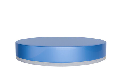 3D Render a blue container with a lid on a white background