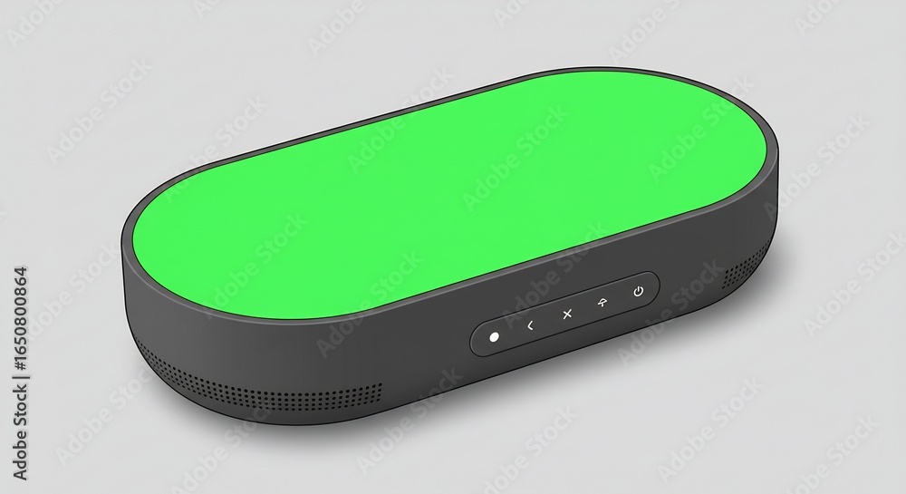 Poster wireless speaker with green light display modern portable audio device