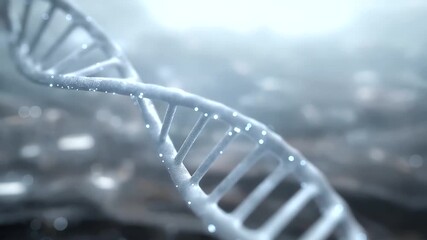 DNA Strand Rotating in Foggy Biomechanical Interface of Evolution - Powered by Adobe