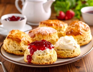 Scones with Clotted Cream and Jam