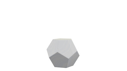 3D Render a white vase with a geometric design on it
